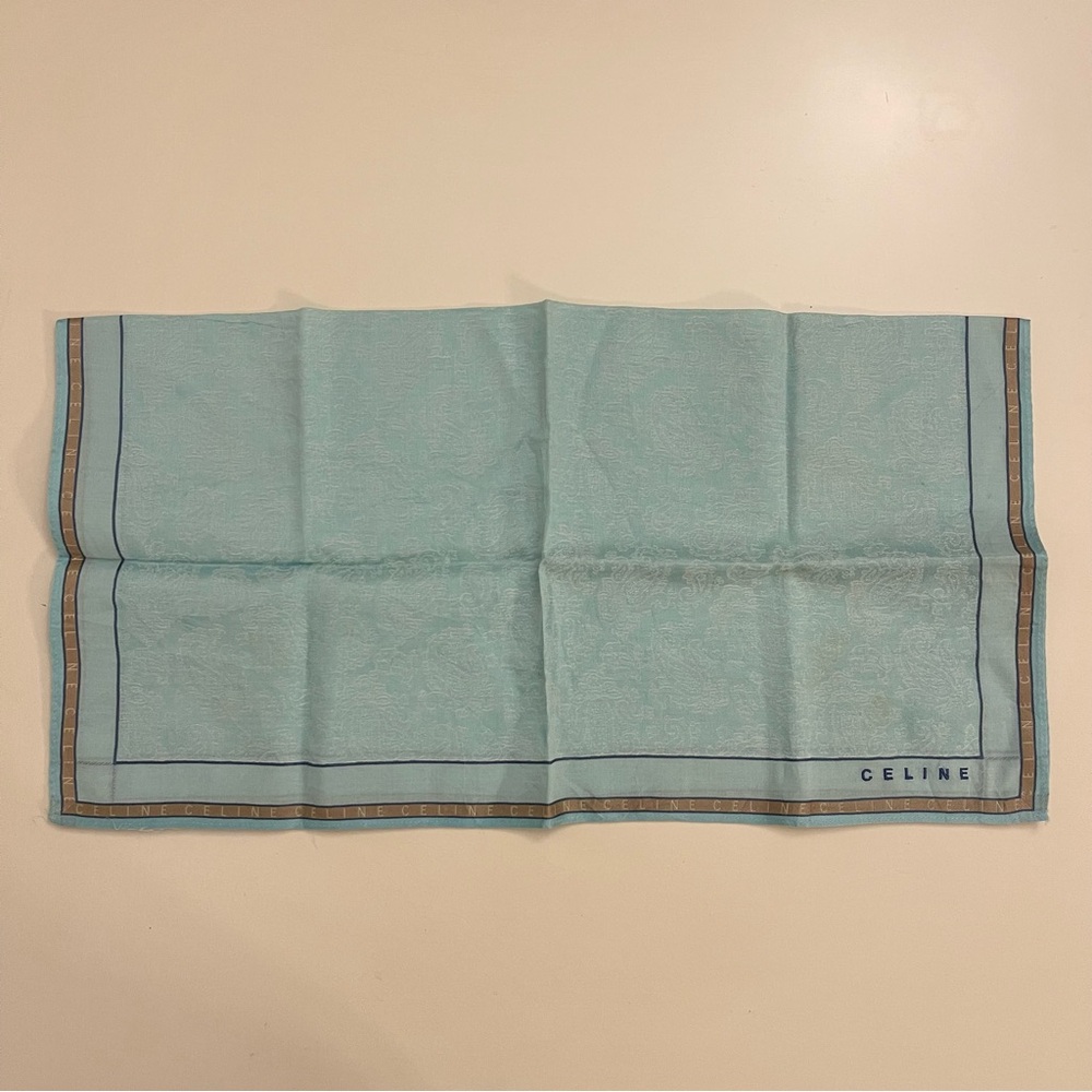 Celine Vintage Jacquard Handkerchief / Pocket Square - Picture 5 of 7